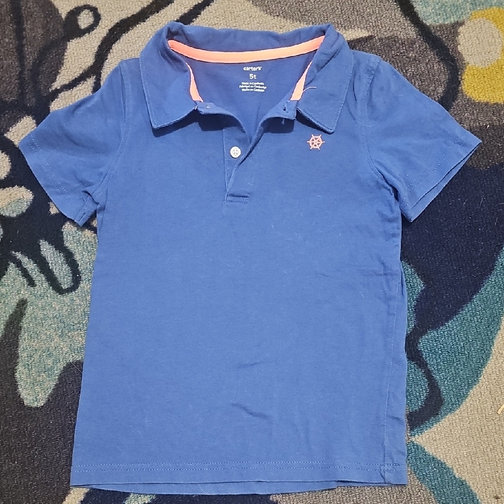 Blue, Polo Style Shirt